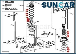 Wholesale DEERE Hydraulic Seal Kit FYA00012906 Arm Sealing Kit 180GLC 190GW Cylinder Components from china suppliers