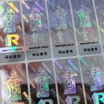 Printed Holographic Security Stickers Scratch Coating Hot Stamping Label CE