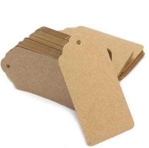 China Professional Custom Clothing Labels Brown Kraft Paper Clothing Hang Tags on sale