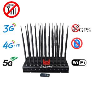 Wholesale 5G LTE 2G 3G 4G GPS 35dbm 3W Mobile Phone Signal Jammer from china suppliers