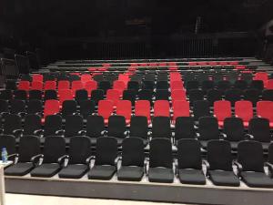 Wholesale PU Armrest Plywood Chair Soft Cushion Retractable Indoor Bleachers For Auditorium from china suppliers