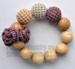 Baby sling necklace, baby bracelet, crochet bracelet, teething bracelet, crochet
