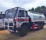 6x6 Water Tanker Truck For UN 10000 - 12000 Liters Volume Three Axle