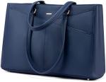 LAPTOP TOTE BAG FOR WOMEN 15.6 INCH WATERPROOF LEATHER COMPUTER BAGS BUSINESS