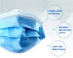 Latex Free BFE99% Non Woven Fabric Face Mask