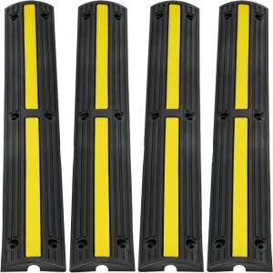 Wholesale 38in 6600Lbs Rubber Speed Hump 4 Pack Of 1 Channel Rubber Road Hump 3ton from china suppliers