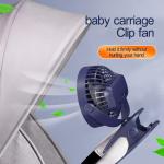 HEBRONFAN Rechargeable Clip Fan Push Button 2.5 Hours Charging