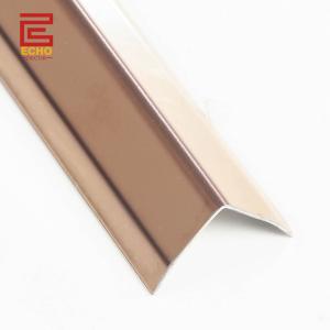 Wholesale Rose Gold Polished Stainless Steel Tile Trim 20mm L Shaped Tile Metal Corner Trim from china suppliers