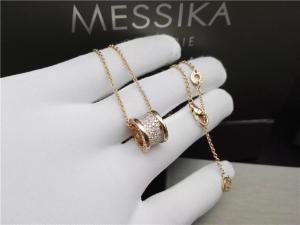 Wholesale 18K Yellow Gold Luxury Jewelry B Zero1 Necklace With Small Diamonds 100% Handmade from china suppliers