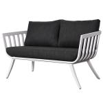 4.73" Cushion Thickness White aluminium Outdoor Sofa Set