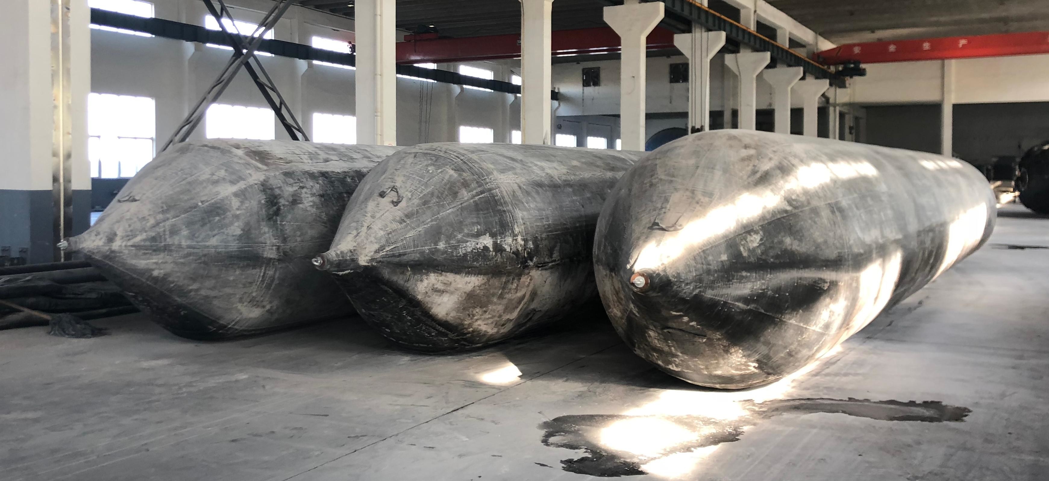 Ship launching airbag also known as inflatable marine airbag, roller bag, air lift bag or salvage bag
