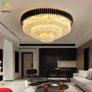 Wholesale E14 Modern Led Ceiling Lights Crystal Round Circle Flush Mounted from china suppliers