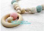 Teething necklace Baby Shower Girl, Baby Flower Bracelet, Mommy Charm Bracelet,