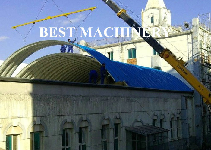Trailer Mounted ABM K Span Roll Forming Machine Curving Roof 8m/min - 12m/min