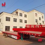 80t Hydraulic 3 Axle Low Bed Trailer 12R22.5 Transport Excavator