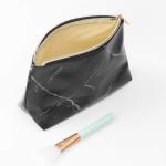 Water Resistant 3 Pieces Marble PU Leather Cosmetic Toiletry Bag