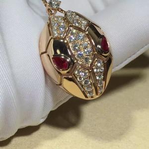 Wholesale 18K Rose Gold Luxury Jewelry Serpenti Necklace CL857662 With Rubellite / Demi Pavé Diamonds from china suppliers