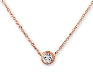 Wholesale Diamond Pendant Necklace Rose Gold Stainless Steel Necklace 450mm length necklace from china suppliers