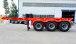 Tri Axle Heavy Duty Flat Bed Cargo Semi Trailers Container Chassis Trailer
