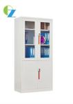 0.6mm Glass Door Storage Steel Office Cupboard Cabinets