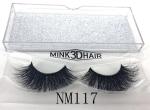 Fur Long Lashes 3D Mink Eyelashes Reusable Soft Fake Eyelashes NM117