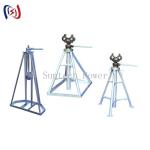 Mechanical Green Hydraulic Cable Drum Stand Reel Stand Galvanised 10KN - 50KN