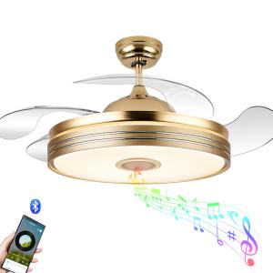 Wholesale Bedroom Modern Ceiling Fans With Lights And Retractable Blades from china suppliers