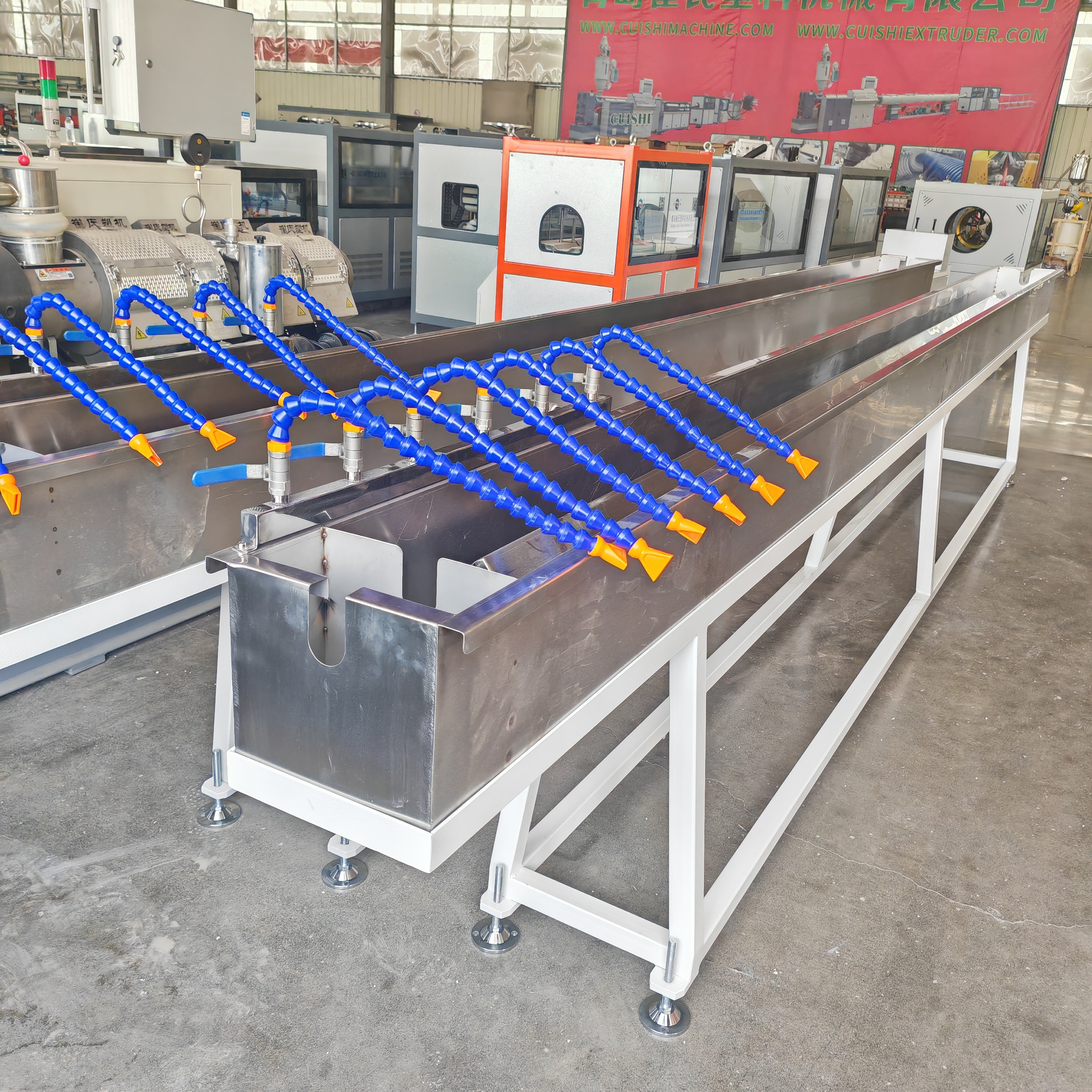 Plastic PE Sheathing Extrusion Line for Unbonded Prestressed Concrete PC Steel Strand Coating Machine