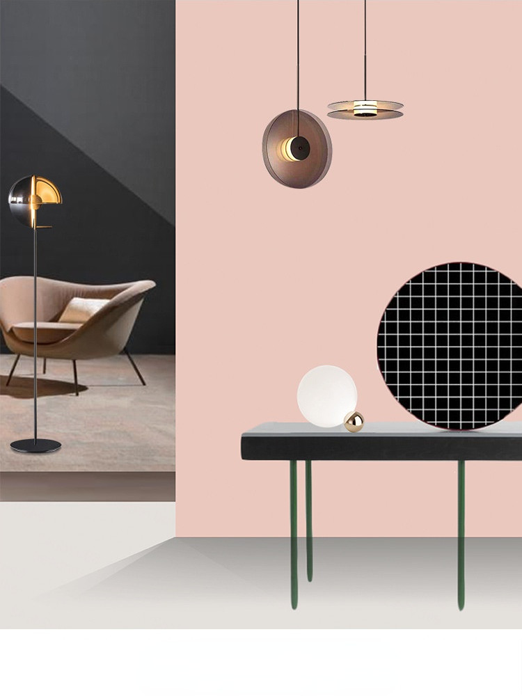 Modern Round Color Pendant Light Bedside Dining Living Room Bedroom Eclipse Pendant lamp(WH-GP-148)
