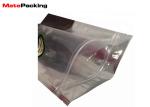 Food Grade Zipper Clear Food Pouches , Clear Plastic Stand Up Pouches For Candy