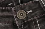 68% Cotton 30% Polyester Men'S Denim Pants Distressed Black 30-40 Size