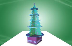 China Recycled POS Cardboard Displays Christmas Tree Design Display Stand For Kid Items on sale
