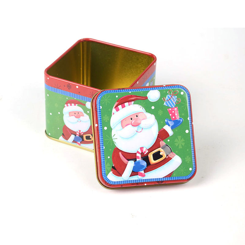 Rustproof Cookie Small Christmas Tins With Lids Thickened Lightweight