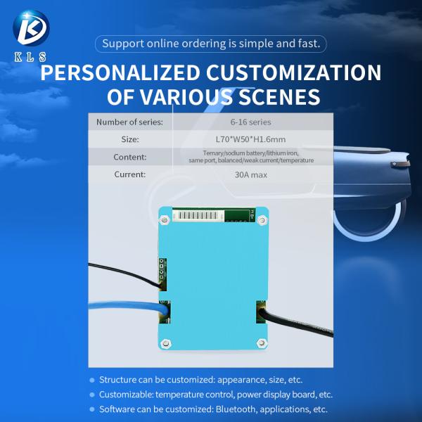 10S 12S 14S 15S 16S 48V 59V Balance BMS For Lifepo4 Li-Ion Sodium-Ion NMC
