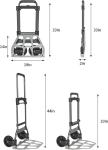 Folding Hand Truck Dolly, 264 Lb Capacity Heavy-Duty Luggage Trolley Cart