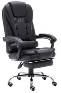 Wholesale Ergonomic Gaming Desk Chair With 100mm Pneumatic Rod 350mm Chrome Base Footrest PU Leather High-density Foam Multi-position Backrest from china suppliers