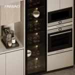 Wholesale White Modern U Shaped Kitchen Design Melamine Kitchen Cabinets Wooden