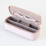 Lady PU Leather Ring Necklace Packaging Box Organizer Case Custom Logo Printed