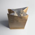 Eco-Friendly Eight Sided Sealing Flat Bottom Bags Blank Kraft Paper Bags For
