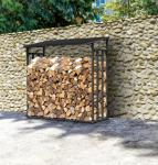 BSCI Heavy Duty Firewood Rack 110x70x145cm Metal Fireplace Wood stove racks Log