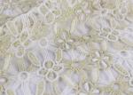Polyester Lace Fabric With Floral Lace Designs Metallic Fabric For Fashion