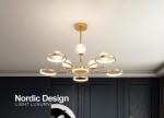 Multiple Clear Glass Ball Modern Pendant Light AC110V To 250V Strong Light