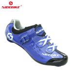 Water Proofing Blue Road Bike Shoes Microfiber Upper With CE / ISO Certification