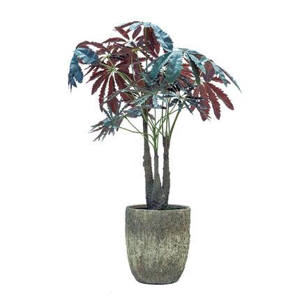 Peacock Wood Artificial Tropical Tree Potted Plant Indoor Window Office Floor