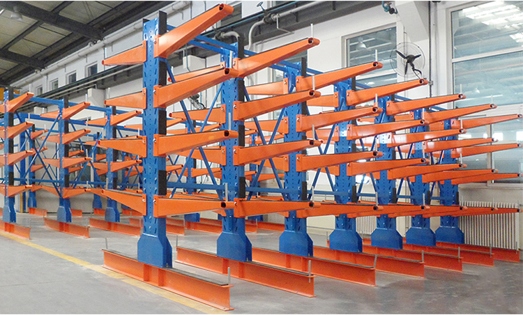Blue/Orange/Grey/Yellow Outdoor Storage Cantilever Rack for Steel Pipe and Long Item