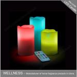 Clean Burning Home Scented Candles , Soy Wax Pillar Scented Led Candles