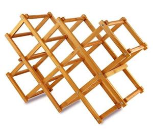 Wholesale Novelty portable folding wooden bamboo display red wine bottle rack from china suppliers