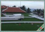 Fire Resistant Outdoor Artificial Grass / Fake Grass Carpet Safe For Children