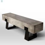 Outdoor GRC Concrete Seating Benches Public Park Concrete Cement Bench Seat