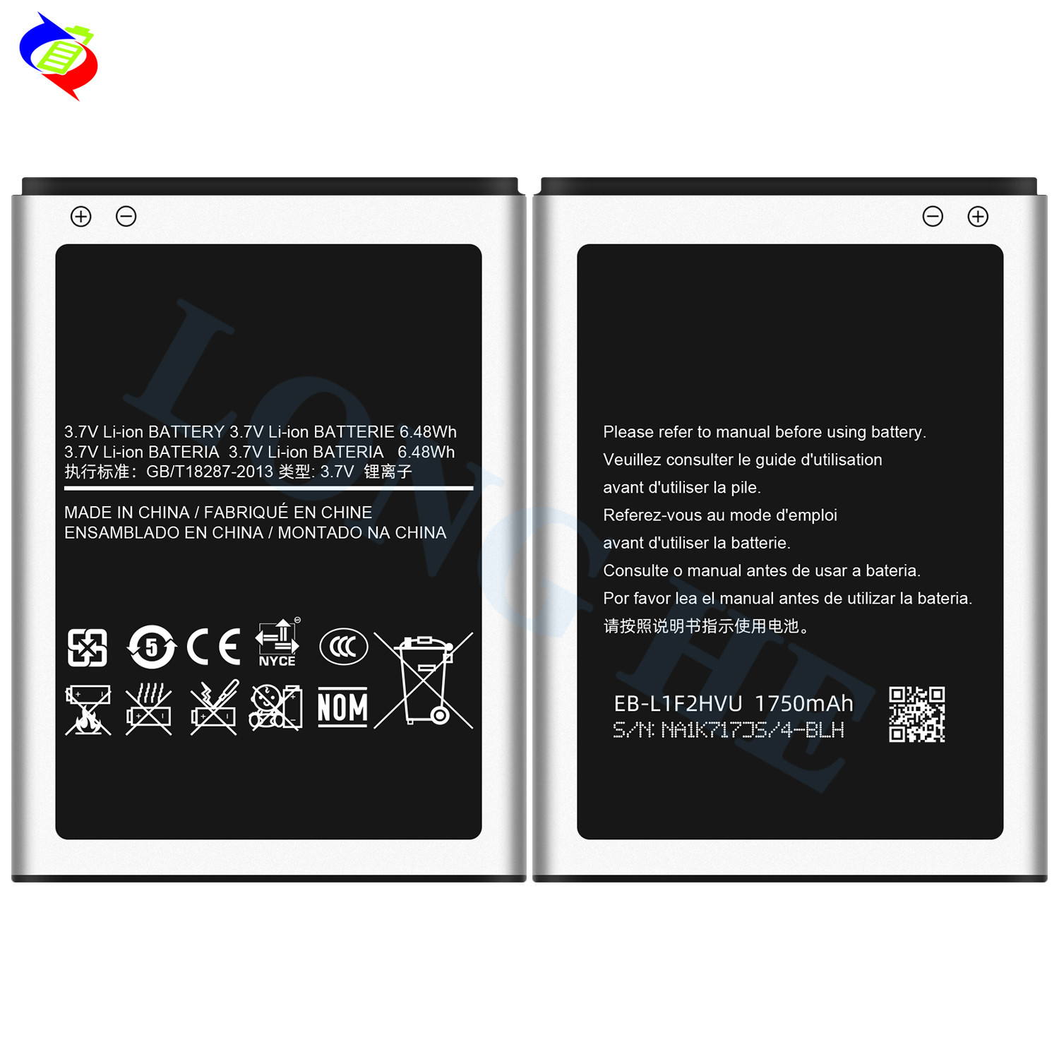 1750mAhNexus I9250/3/i515 External EB-L1F2HVU Mobile Phone Battery for Samsung